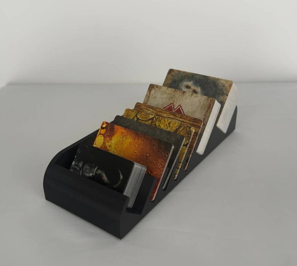 Board Game Card Holder 3D Printed 7 Slots Plunder Board Game Black